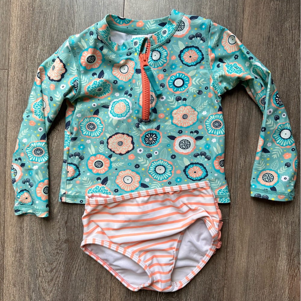 Ruffle Butts Long Sleeve Rash guard Swimsuit